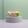 Four colorful alpaca wool plush dolls, cute and fun children's gift fabric dolls details Picture